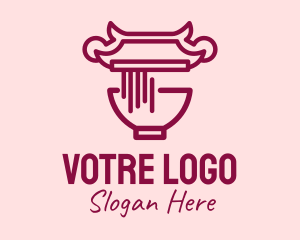 Noodle - Noodle House Temple logo design