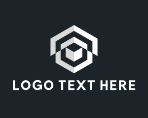White - Abstract Business Firm Hexagon logo design