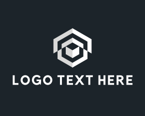 Black Hexagon - Abstract Business Firm Hexagon logo design