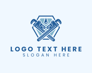 Contractor - Plumbing Wrench Tool Repair logo design