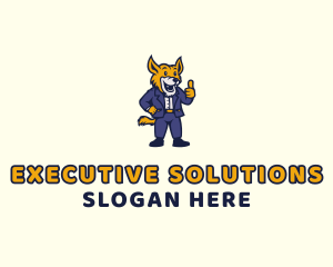 Managerial - Formal Jackal Businessman logo design