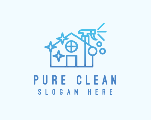 House Cleaning Sprayer logo design