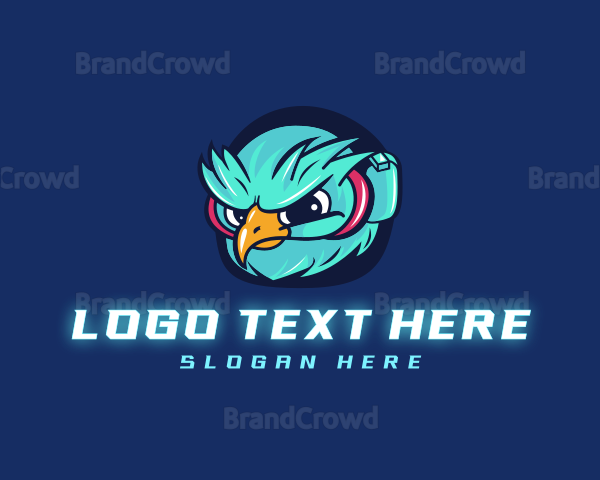 Neon Gaming Owl Logo