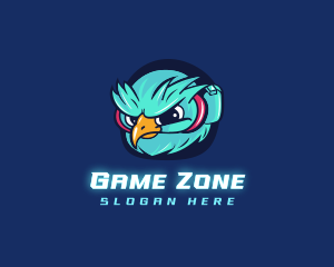 Neon Gaming Owl logo design