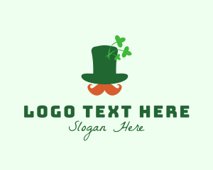 Clover - St. Patrick Leprechaun logo design