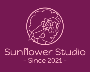 Sunflower - Beauty Curly Hair logo design