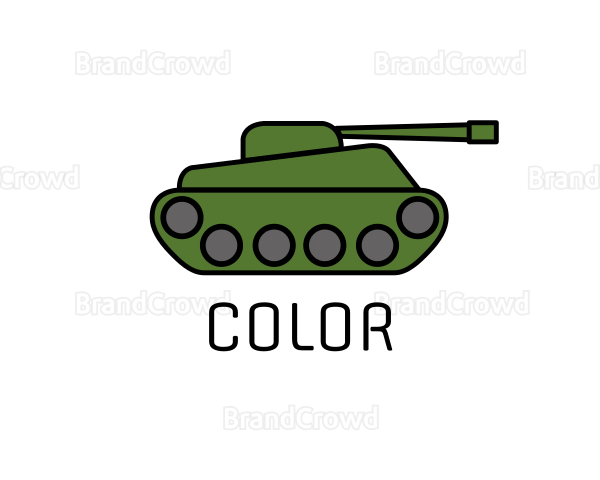 Green War Tank Logo