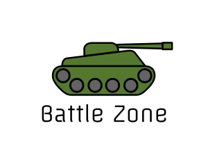 War - Green War Tank logo design