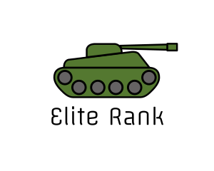 Rank - Green War Tank logo design