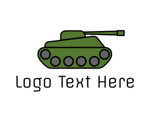 Rank - Green War Tank logo design