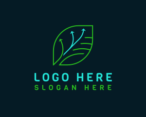 Eco Friendly - Leaf Arrow Business logo design