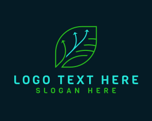 Environmental - Leaf Arrow Business logo design