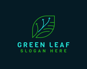 Leaf Arrow Business logo design