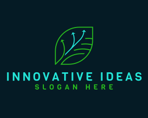 Leaf Arrow Business logo design