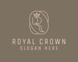 Luxurious Brand Crown Oval logo design