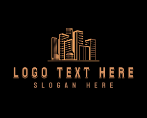 Skyscraper - Urban Real Estate Building logo design
