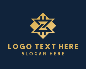 Gold - Gradient Crypto Letter Z logo design