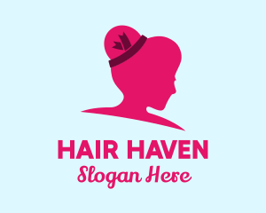 Pink Hair Ribbon logo design