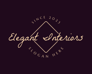 Cursive Elegant Badge logo design