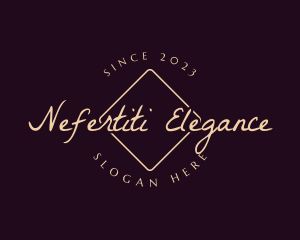 Cursive Elegant Badge logo design