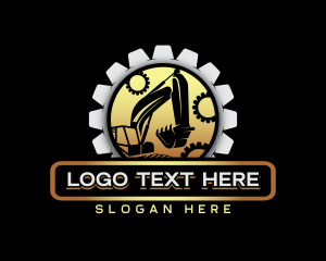 Industry Excavator Construction Logo