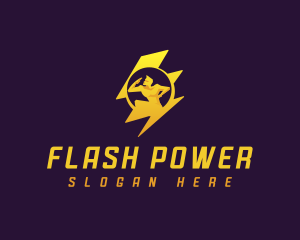Lightning Human Power logo design