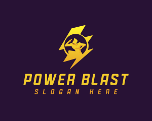 Lightning Human Power logo design