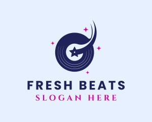 Hip Hop - Stars Hip Hop Record logo design