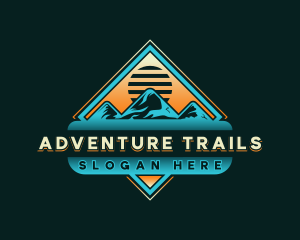 Mountain Nature Travel Destination logo design