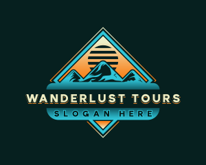 Mountain Nature Travel Destination logo design