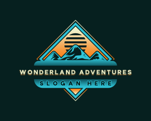 Mountain Nature Travel Destination logo design