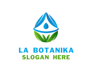 Water Supply - Purified Water Leaf logo design