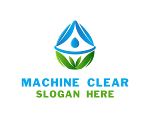 Clean - Purified Water Leaf logo design