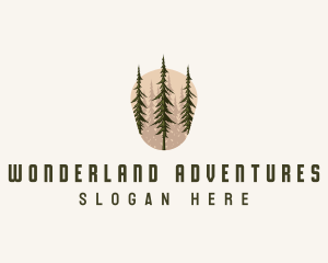 Pine Tree Forest Nature logo design