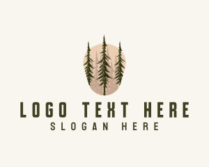 Pine Tree Forest Nature Logo
