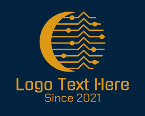Telecommunication - Gold Moon Telecommunication logo design