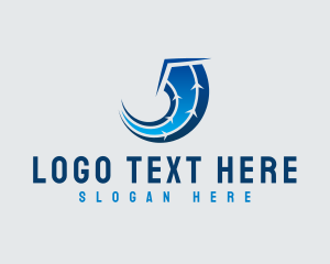 Reverse - Arrow Logistic Abstract logo design