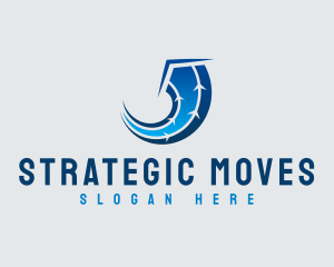 Arrow Logistic Abstract logo design