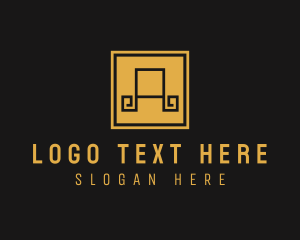 Mediterranean - Professional Letter A Tile logo design