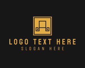 Furniture - Arabic Tile Letter A logo design