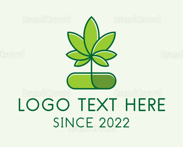 Marijuana Medical Pill Logo