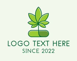Cannabidiol - Marijuana Medical Pill logo design