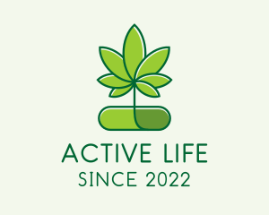 Organic Product - Marijuana Medical Pill logo design
