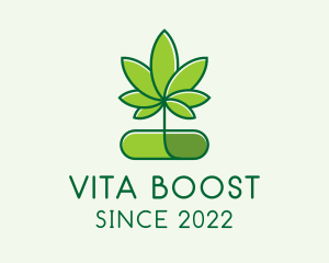 Vitamins - Marijuana Medical Pill logo design