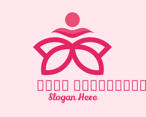 Florist - Pink Flower Spa logo design