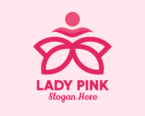 Pink Flower Spa  logo design