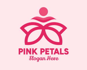 Pink Flower Spa  logo design