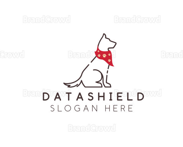 Dog Scarf Grooming Logo