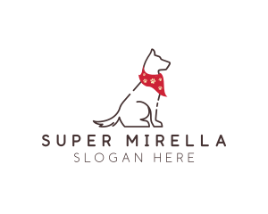 Dog Scarf Grooming Logo
