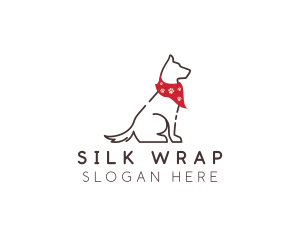 Dog Scarf Grooming logo design